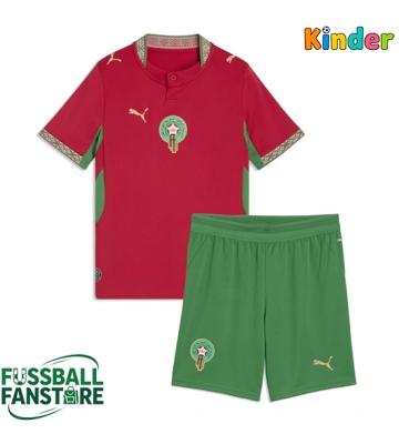 Marokko Replik Heimtrikot Kinder WM 2026 Kurzarm (+ Kurze Hosen)